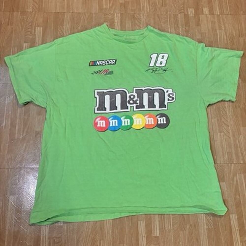 Kyle Busch 18 M&M’s NASCAR 2018 Race Schedule T-Shirt Green Men’s 2XL